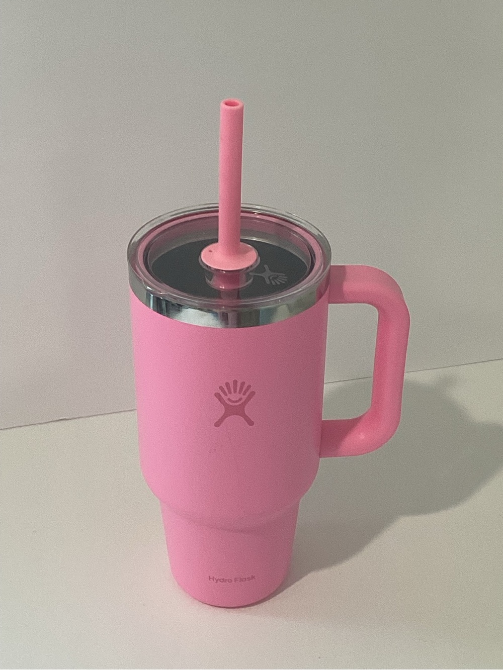 Hydro Flask Pink Insulated Kids Tumbler with Handle and Straw